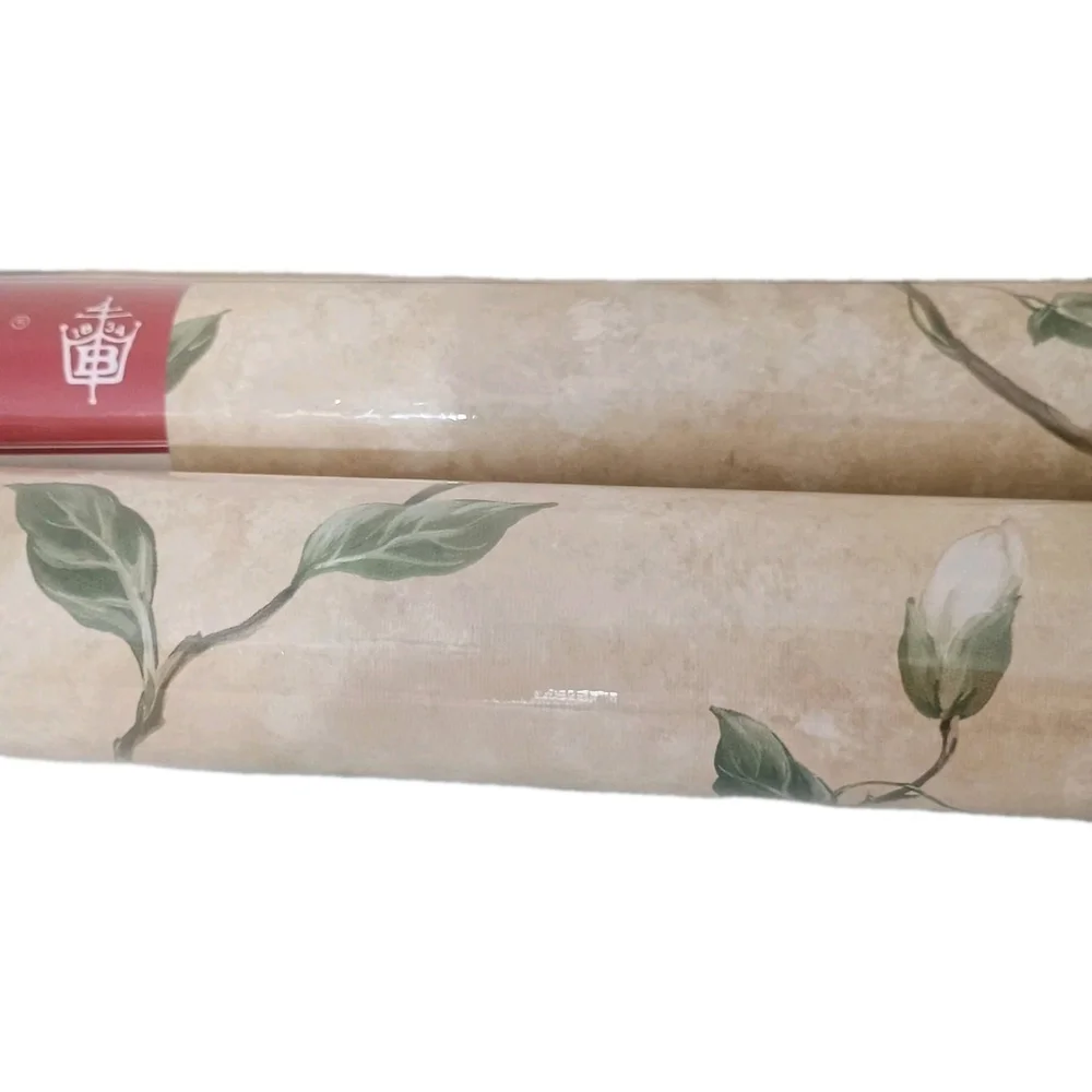 NOS 2 Rolls Birge Wallpaper Imperial 1S 56.08 Sq Ft Prepasted Floral